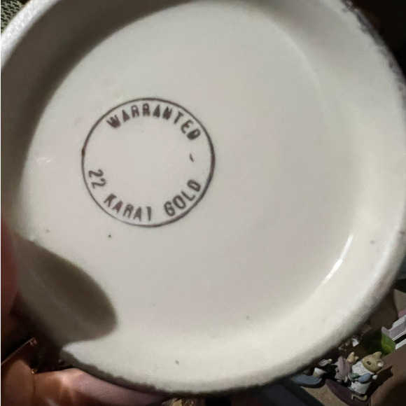 Vintage 22 Karat Gold Serving Tray Lid Dish Salt Pepper Shakers GLAM MidCentury - Picture 14 of 14